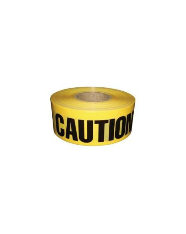 Caution Tape with 1000 Yard Rolls and Multiple Warning Messages - Yellow/Black or Red/Black (DANGER)